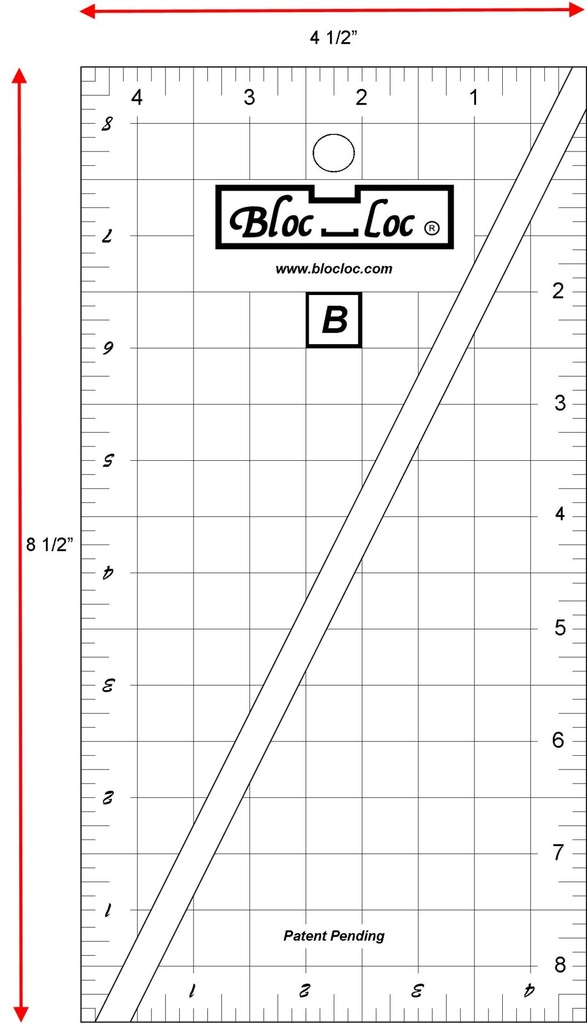 Bloc Loc Half-Rectangle Triangle (HRT) Ruler Set