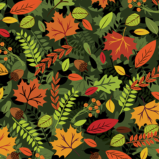 Gather Together // Autumn Leaves Black