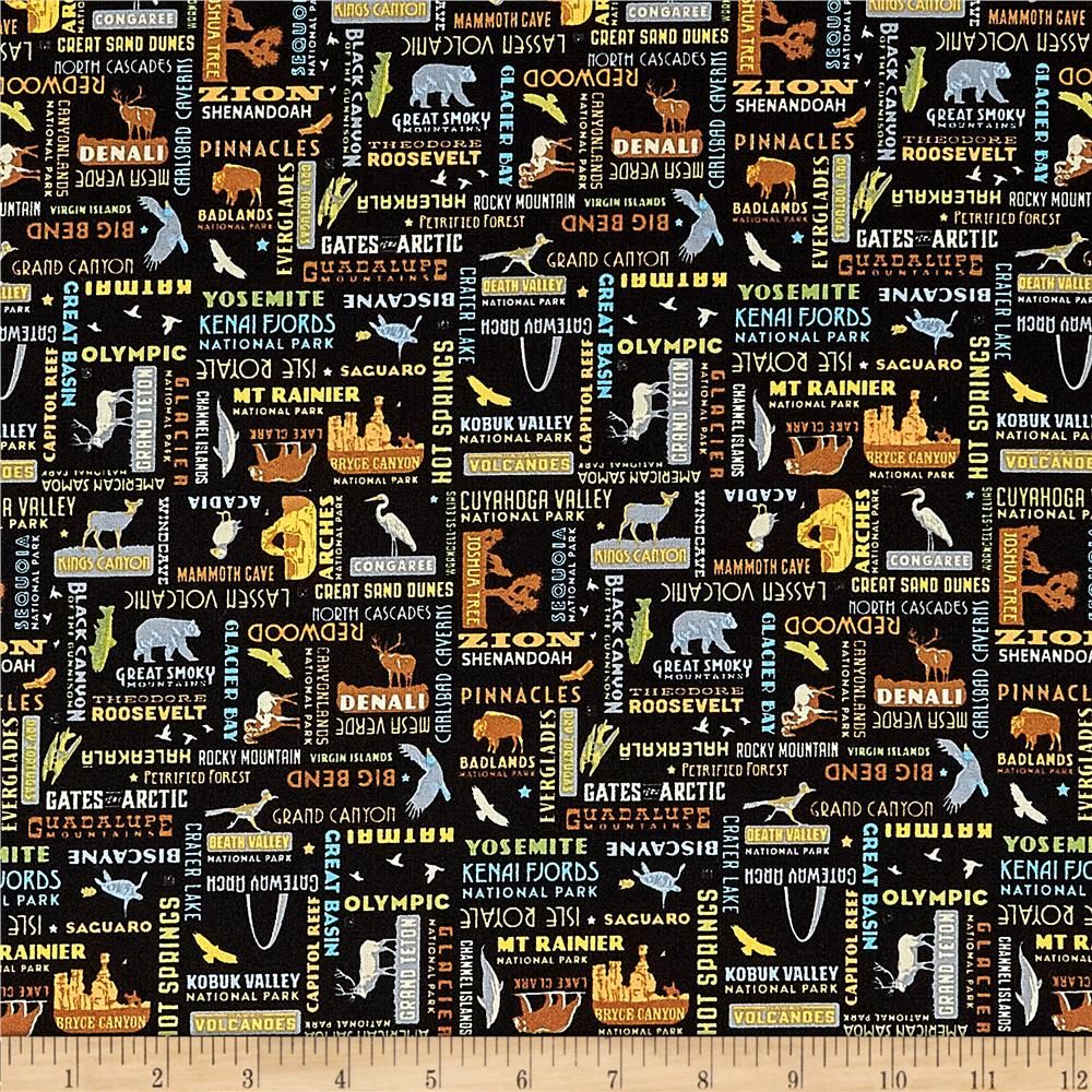National Parks // Word Print - Black