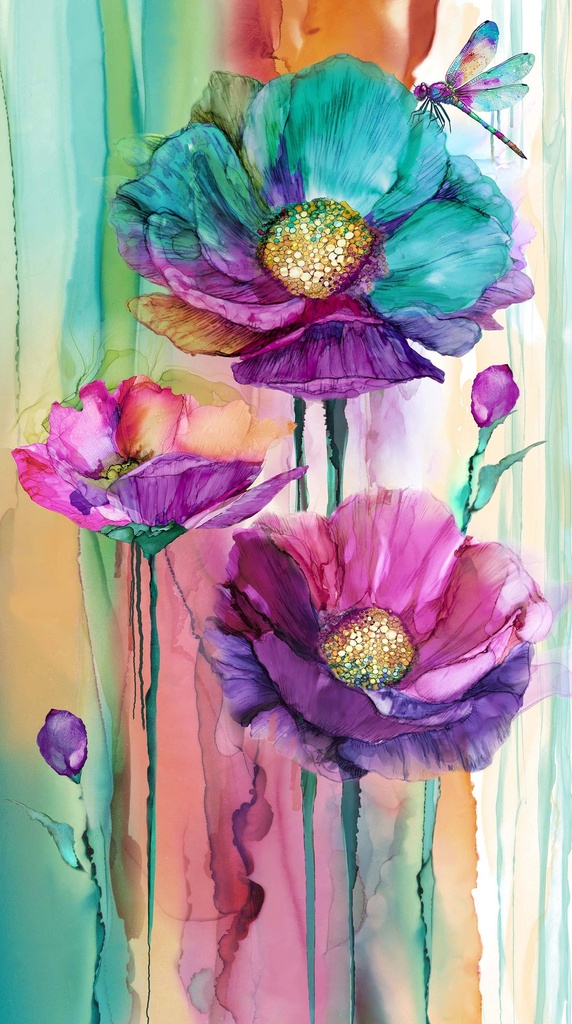 Dragonfly Dance // DP27500-100 Multi Color Panel
