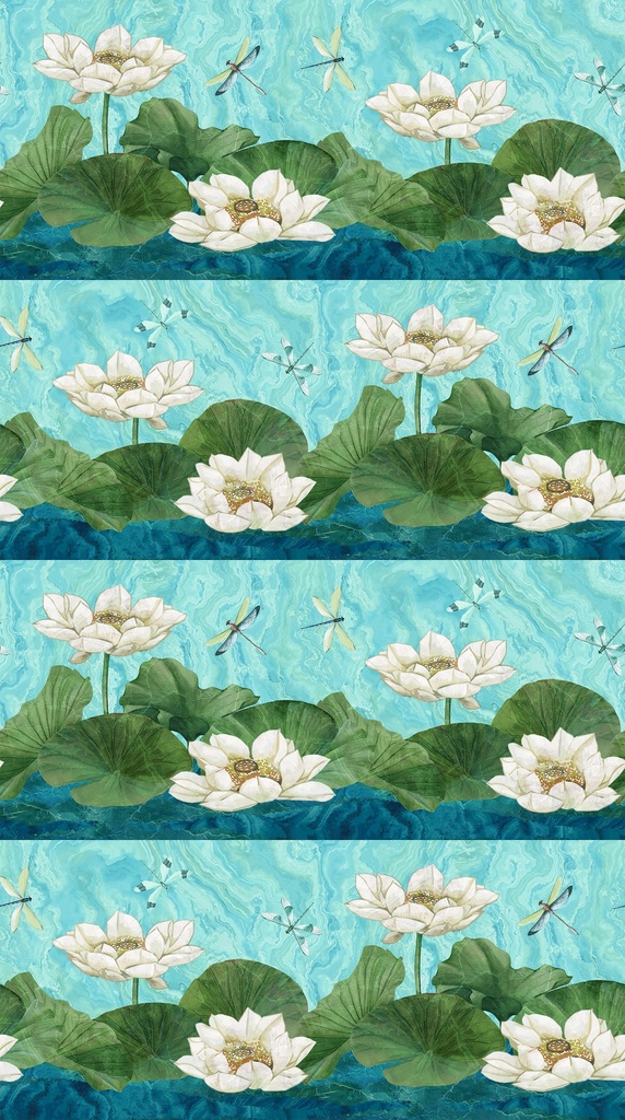 Tranquil Waters // DP27207-48 Border Stripe
