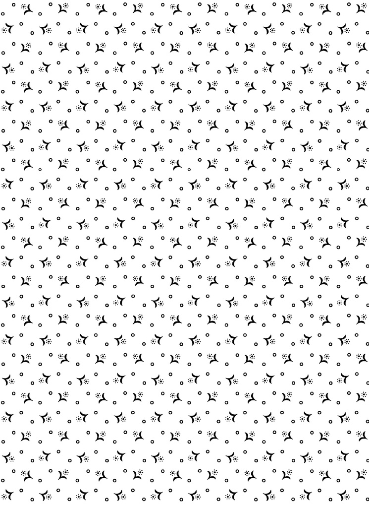 Midnight Rhapsody // Tiny Calico Flower White/Black