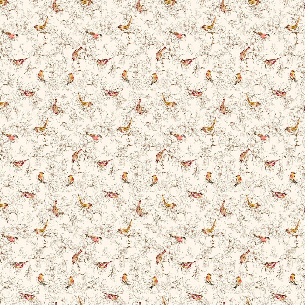 Blooming Memories // Birds, Cream