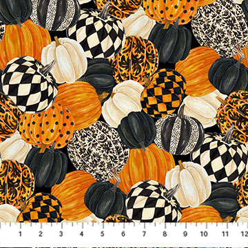 Hallow's Eve // Packed Pumpkins - Black Multi End of Bolt