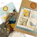 Spring Garden - Linen Lavender Bags Embroidery Kit