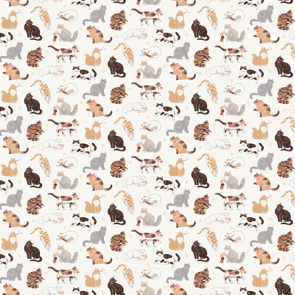 Paws & Play // 91046-11 Cats Cream