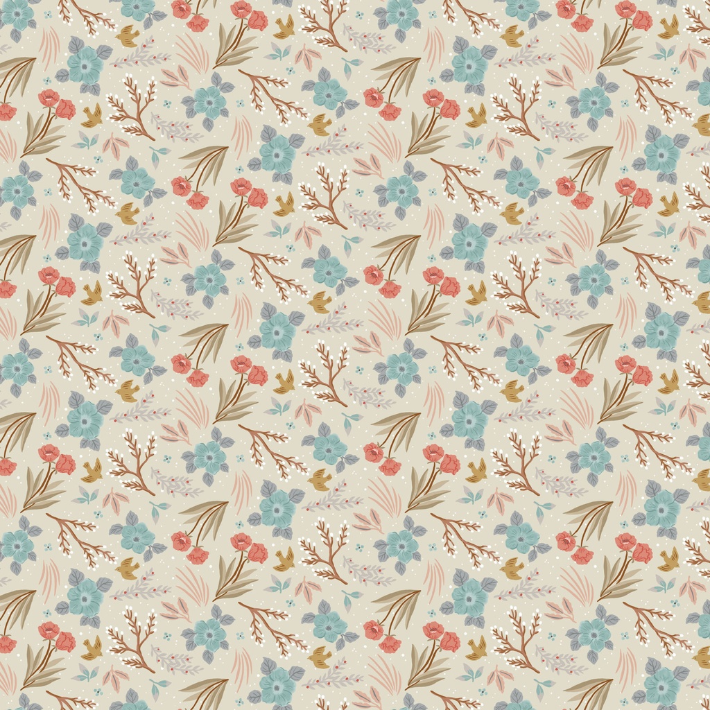 Paws & Play // 91050-12 Large Floral Cream