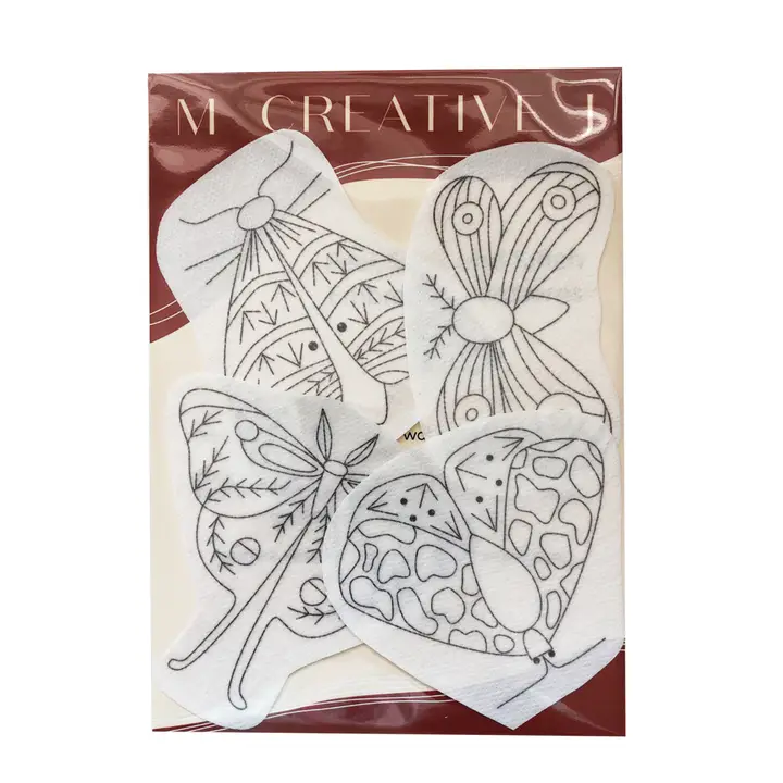 Peel, Stick and Stitch Patterns - Moths Hand Embroidery