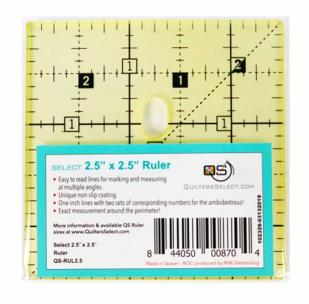 Quilters Select Non-Slip Ruler 2-1/2in x 2-1/2in