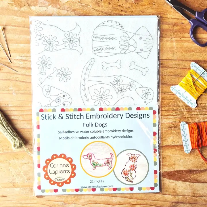 Stick and Stitch Embroidery // Folk Dogs