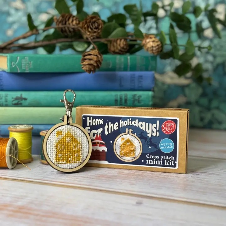 Mini Matchbox Cross Stitch Kit // Gingerbread House