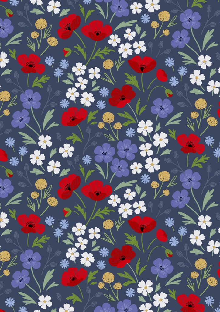 Forever Blooms // Wild Blooms - Prussian Blue