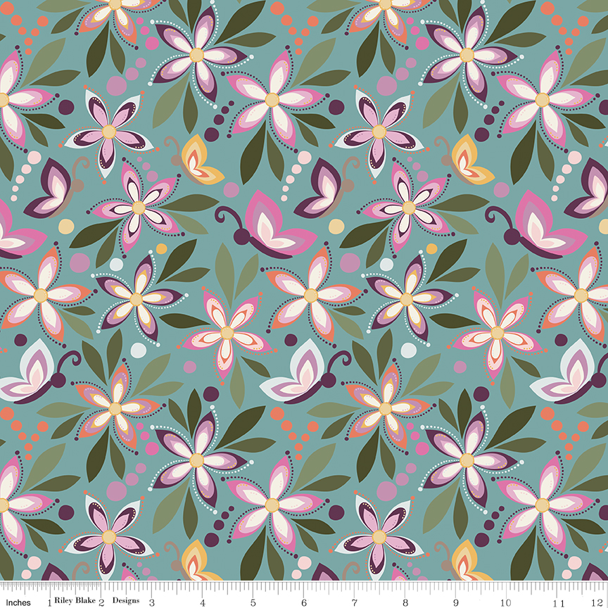 Juju's Petals // Main Teal