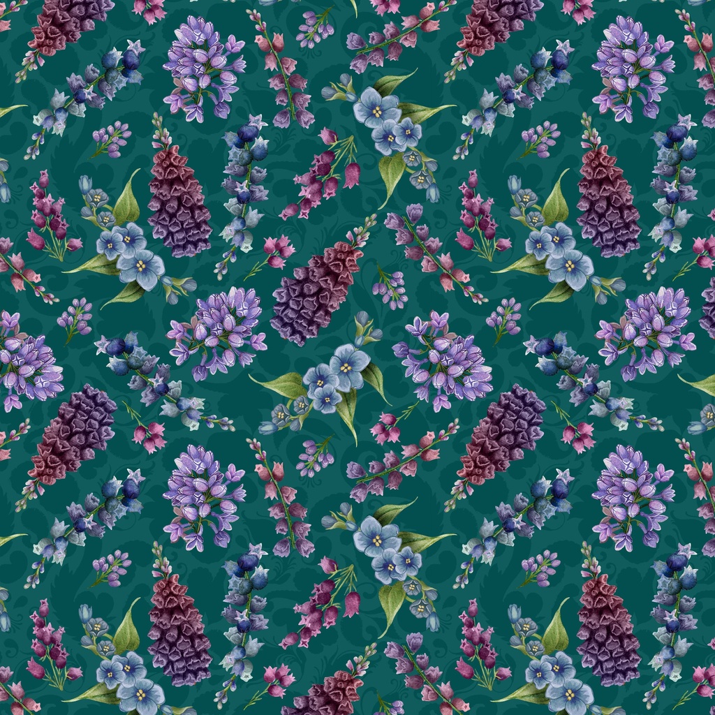 Wild Garden // Small Floral - Teal