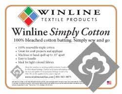 Winline Simply Cotton 100% Cotton Batting