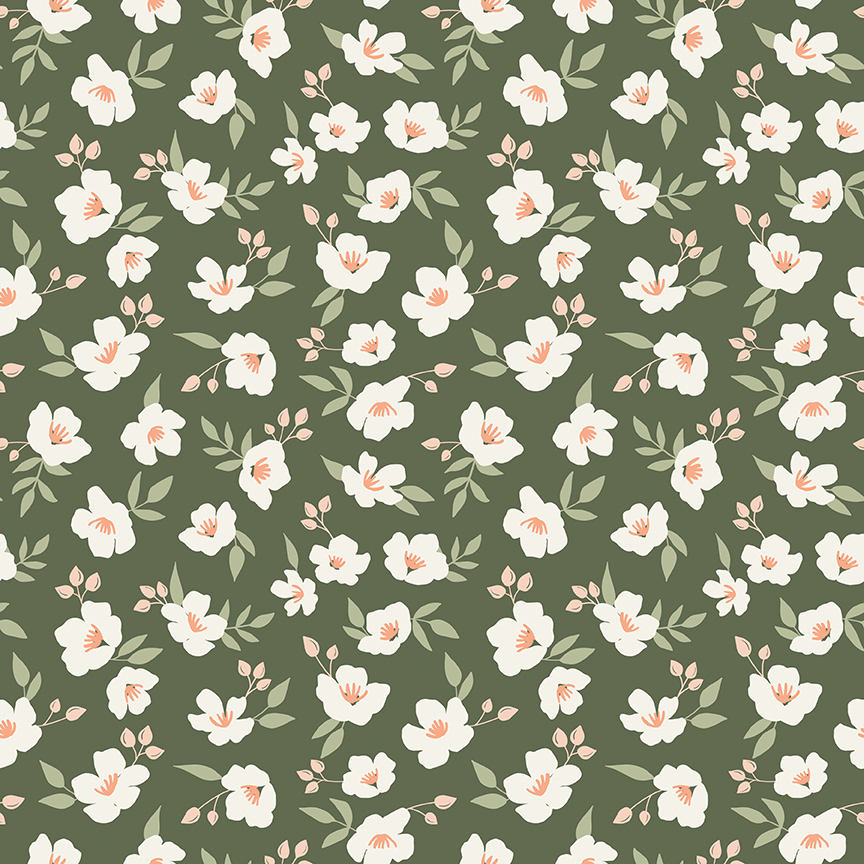 Let It Bloom // Flowing Floral Green