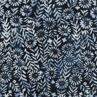 [112312585] Red, White and Blooms // Flower Field-Blue Navy Batik