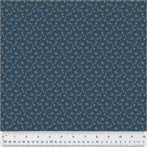 [53892-1] Oxford // Flower Drops Blue