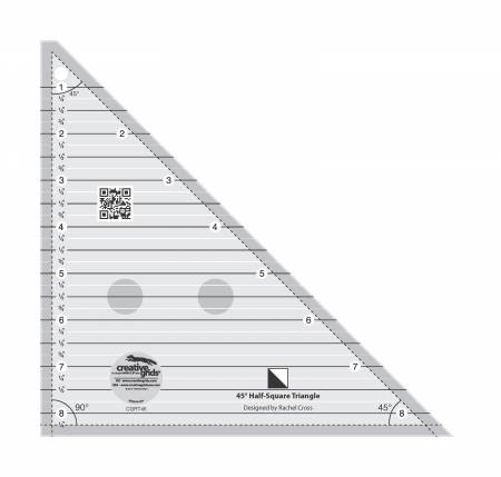 [CGRT45] Creative Grids 45 Degree Half-Square Triangle 8-1/2in Quilt Ruler