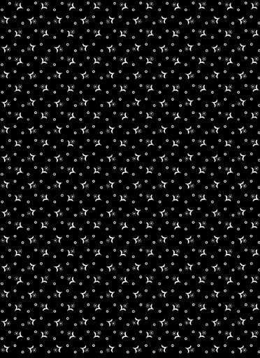 [1407812B] Midnight Rhapsody // Tiny Calico Flower Black/White