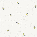 [54438-1] Afternoon in the Garden // Garden Bees - White