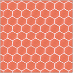 [54437-5] Afternoon in the Garden // Honeycomb - Coral
