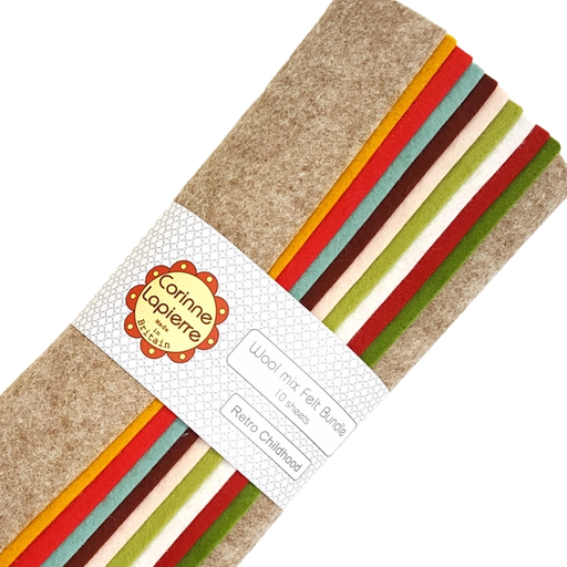 [FBRCD10O] Retro Childhood Felt Bundle (10 Sheets)