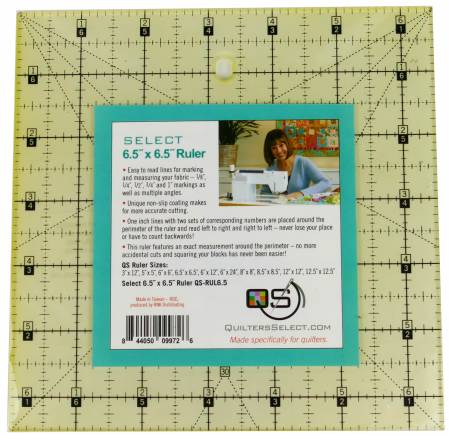 [QS-RUL65N] Quilters Select Non-Slip Ruler 6-1/2in x 6-1/2in
