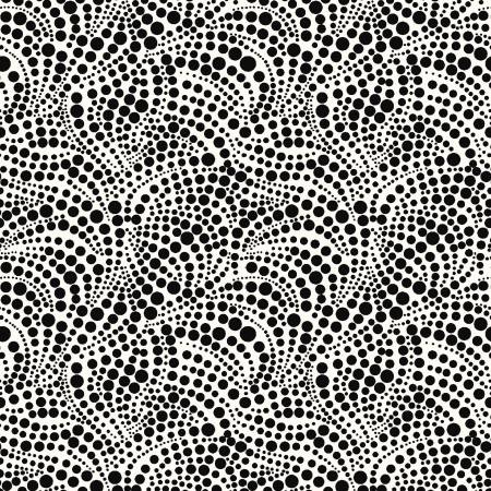 [176909B] Xanadu // Swirling Dots White/Black