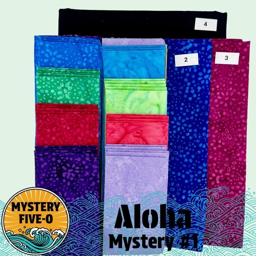 [AlohaDaisyBlack25] Mystery Five-0 Aloha Kit // Daisy Dots with Black Background
