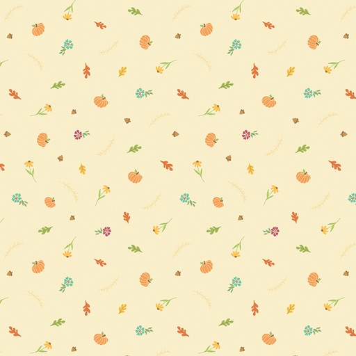 [EOB-C14877-CREAM] Autumn Afternoon // Fall Toss Cream End of Bolt