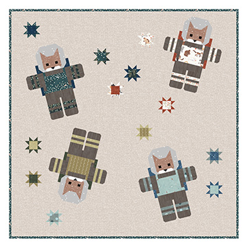 [CATSSPQKT25] Cats in Space Quilt Kit // Paws & Play