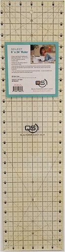 [QS-RUL6.5x24] Quilters Select Non-Slip Ruler 6.5in x 24in