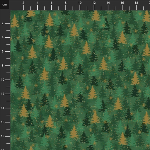 [4592-802] We Love Christmas // Style MCS25-03 GreenGold Trees