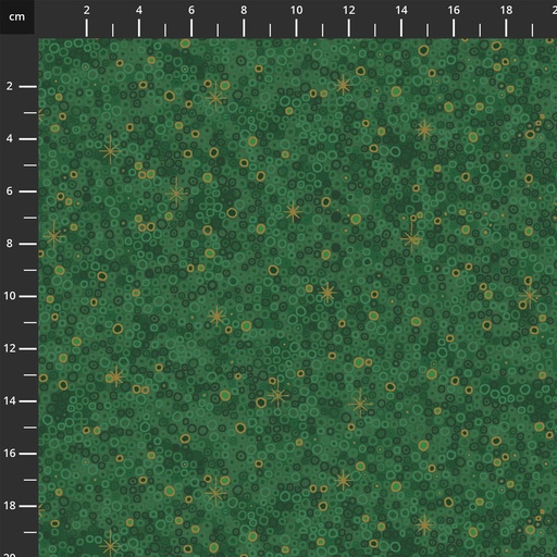 [4592-807] We Love Christmas // Style MCS25-15 GreenGold Small Circles