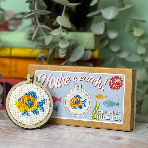 [CKC-MB-013] Mini Matchbox Cross Stitch Kit // You're A Catch