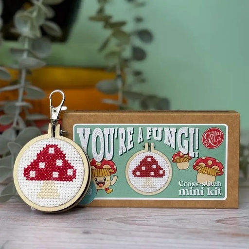 [CKC-MB-059] Mini Matchbox Cross Stitch Kit // You're a Fungi