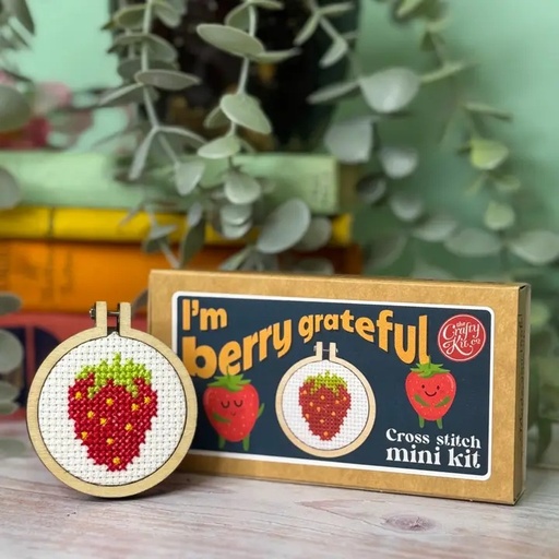 [CKC-MB-018] Mini Matchbox Cross Stitch Kit // I'm Berry Grateful