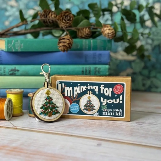 [CKC-MB-107] Mini Matchbox Cross Stitch Kit // Pineing for You Christmas Tree