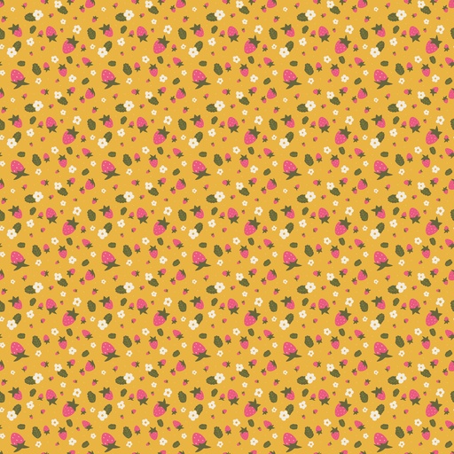 [91111-55] Joyful June // Strawberries Ochre