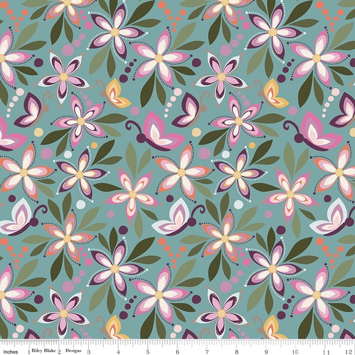 [C16610-TEAL] Juju's Petals // Main Teal