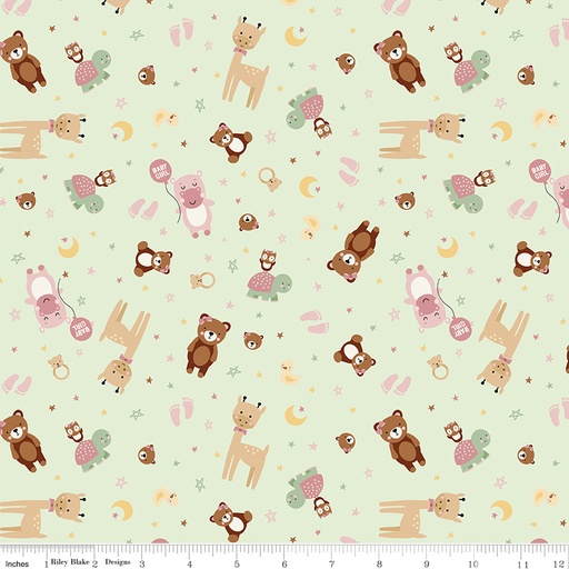 [C16771-MINT] Baby Boy/Baby Girl // Baby Girl Animals Mint